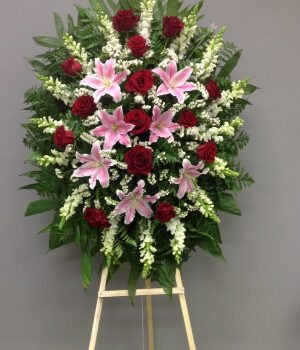 Corona de rosas y lilis núm. 1