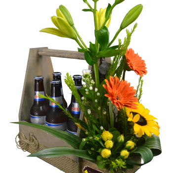 Porta Cerveza con Flor Primaveral