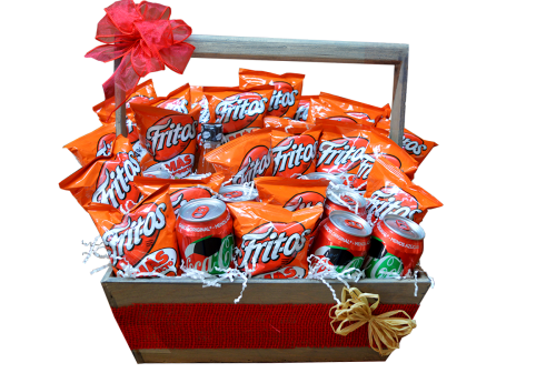 Canasta 'Fritos, sodas y salsa'