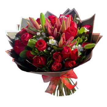 Bouquet 24 rosas rojas